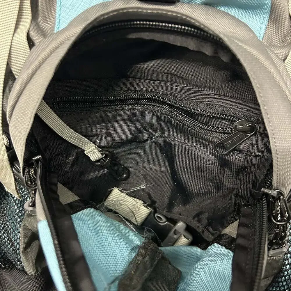 L.L.Bean Bigelow H2O Technical Hiking Backpack Blue Gray Hydration Y2K